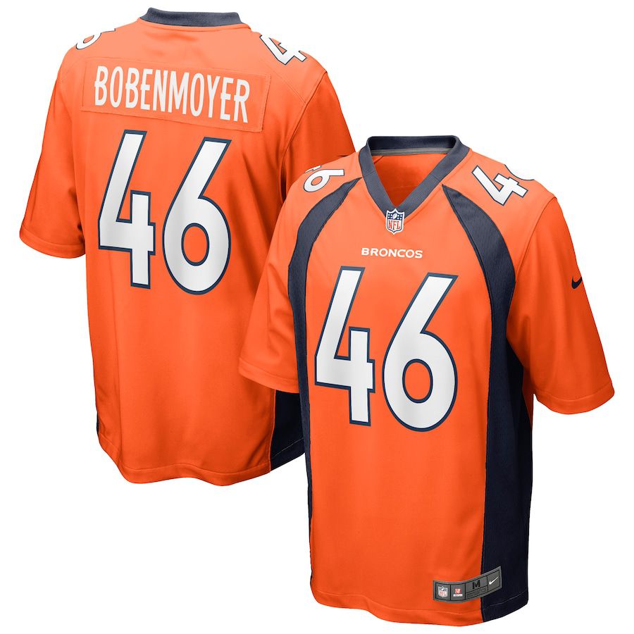 Men Denver Broncos 46 Jacob Bobenmoyer Nike Orange Game NFL Jersey